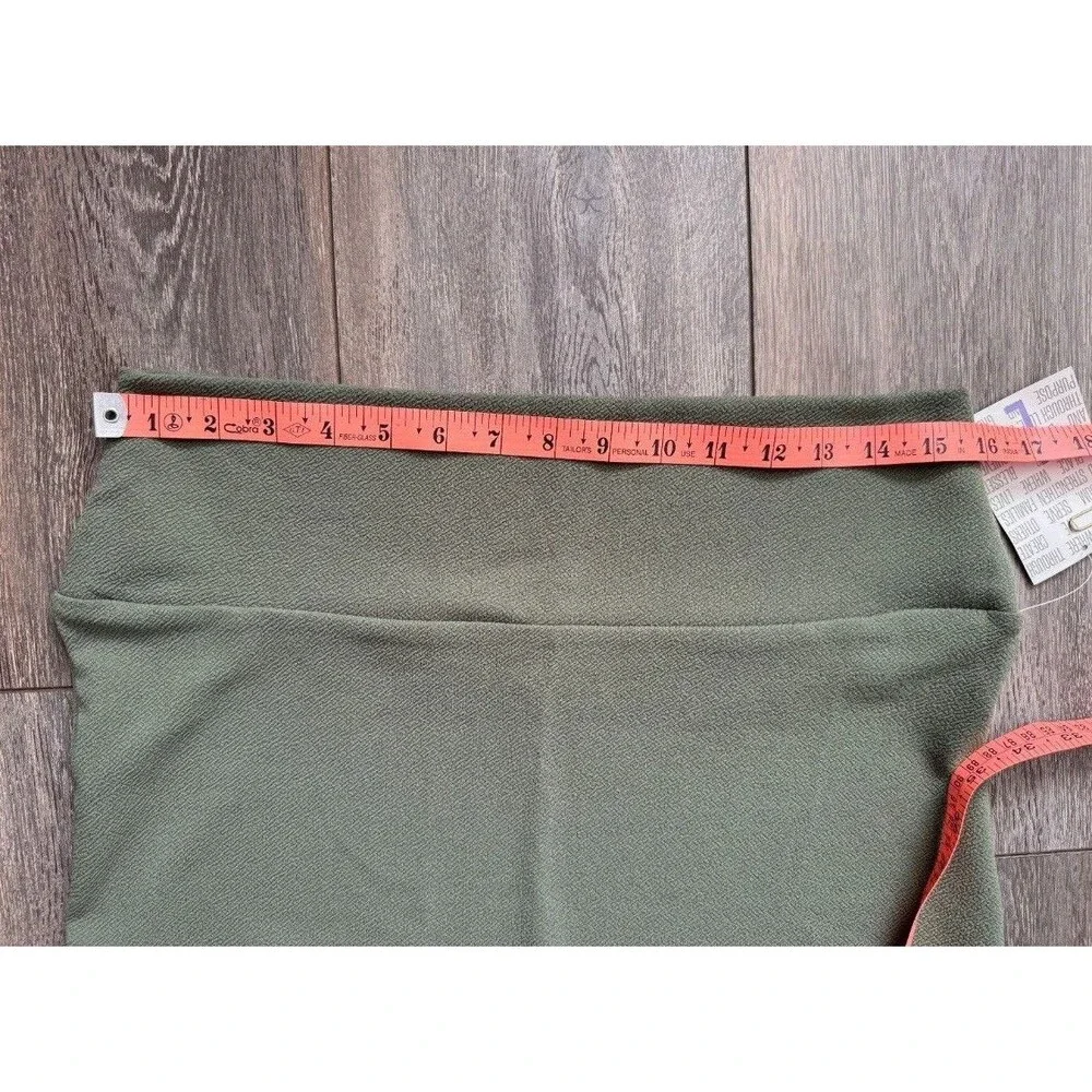 NWT LulaRoe Cassie Skirt Size L Gray Green Pencil Straight Skirt - Picture 6 of 8